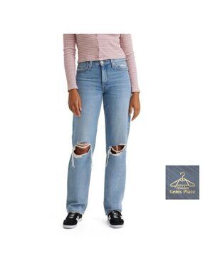 94 Baggy Mid Rise Straight Leg Jeans 31 Inseam Cotton